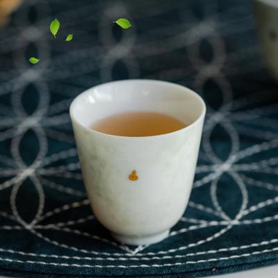 Luxury Ceramic Tea Cup Set of 3 Handmade Porcelain Tea Cups Floral Design Modern Home Decor Gongfu Tea Ware