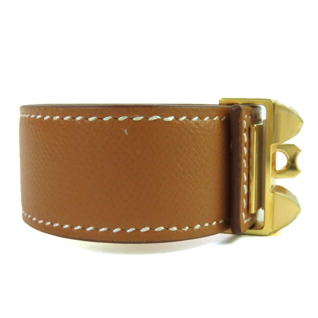 Excellent HERMES bracelet Collier de Chien 24 Bangle leather Women Used