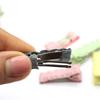 100pcs  Fabric Hairpins Colorful Flat Blank Single Prong Alligator Teeth Hair Clips Barrettes for DIY Jewelry Making