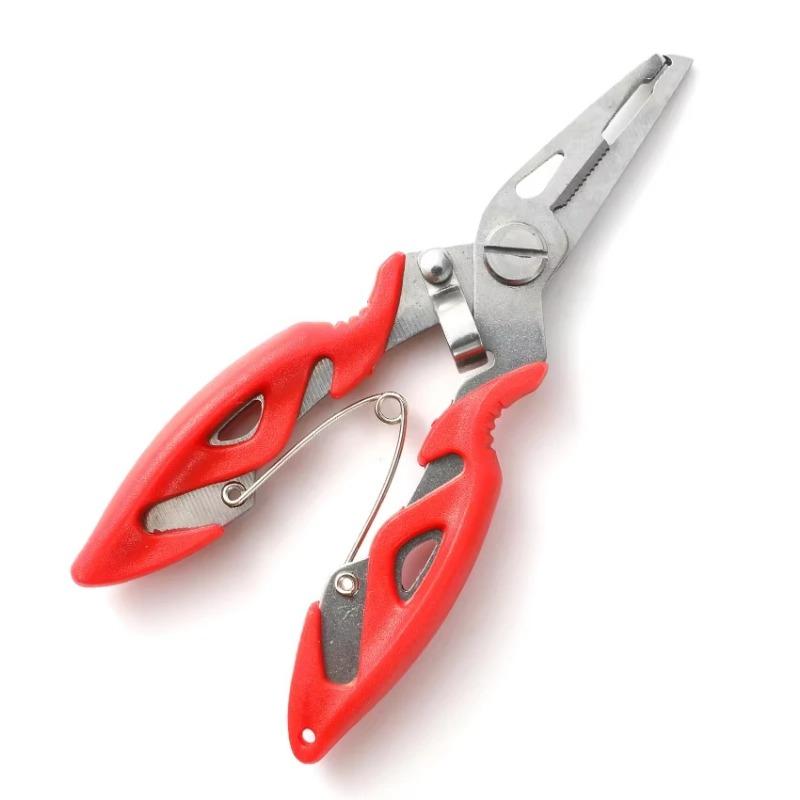 Multi-Function Fishing Pliers Stainless Steel Hook Remover Braided Line Scissors Outdoor Line Cutting & Split Ring Fishing Tools