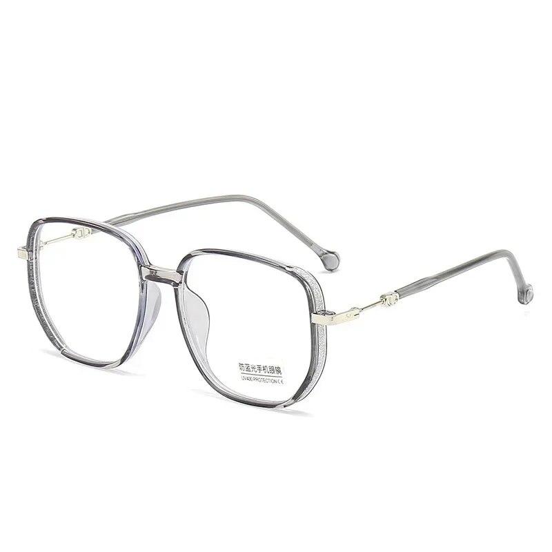 Vintage Square Glitter Frame Anti-blue Glasses Women Fashion Optical Eyewear Eyeglasses