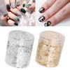 Arte de Unhas Folha Dourada Brilhante DIY Flocos Dourados Decoração com Glitter 5g X 2 Frascos (Alumínio + Latão)