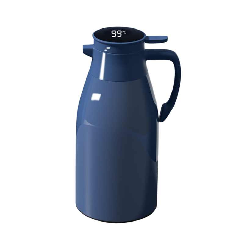 

Thickened Insulated Glass Flask With Heat Retention For Gift Giving Travel And 1L синій