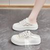 Breathable Little White Shoes Women's Shoes 2025 New Summer Net Shoes Popular Versatile Thick-soled Lace Thin Casual Board Shoes