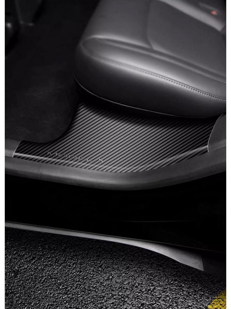 Tesla Model Y Carbonfaser Sitz-Trittschutz für vorne und hinten