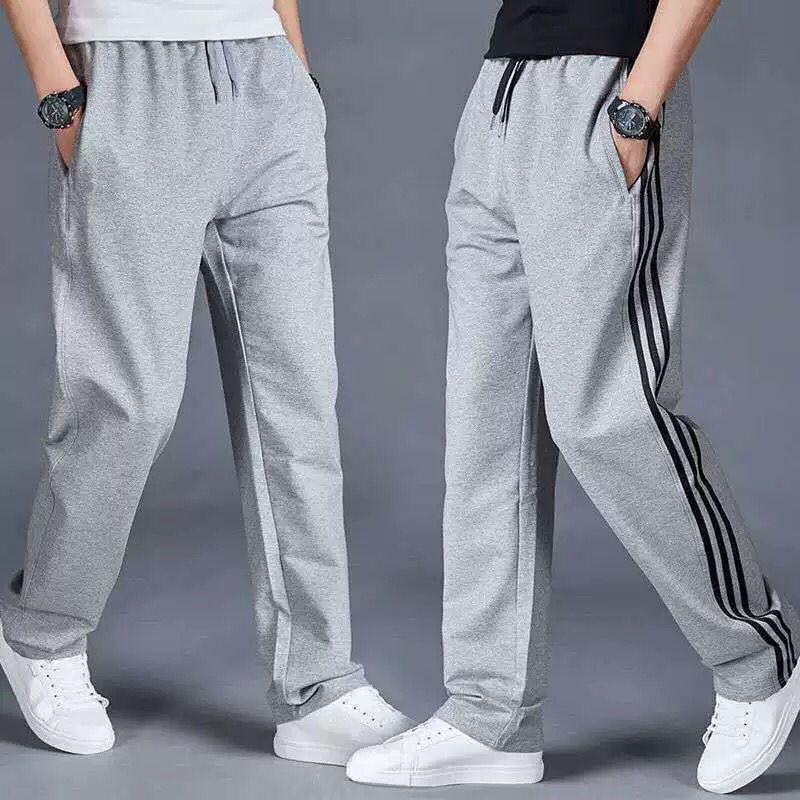 Men's Elastic Waist Straight Leg Plus Size Sports Pants