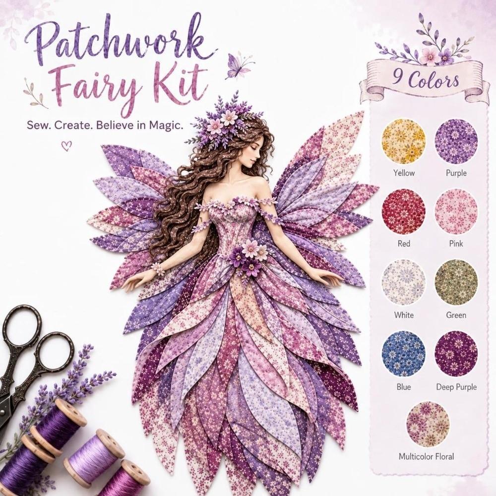Step By Step Guide Patchwork Fairy Kit Handmade DIY Sewing Kit Cute Fabric Craft Set  Home Decor