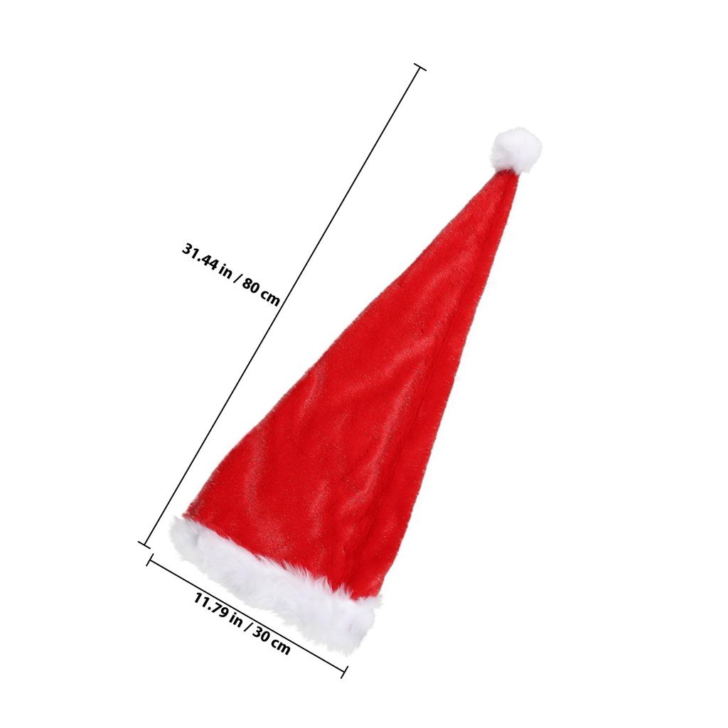 Santa Hat Christmas Hats Thickened Design Festive Wearable Ornament for Office Party Home Decoration New Year Celebration Xmas