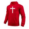 2025 Hot Sale Men's Cross Printed Hoodies All Season Daily Casual Sport Hooded Sweatshirts Male Home Outdoor Comfort Fashion Top