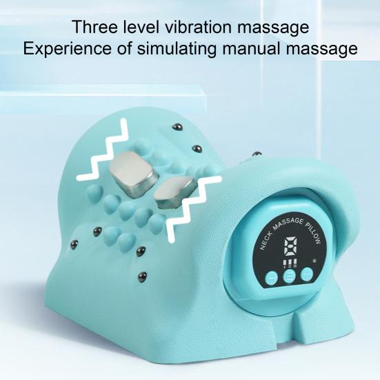 Multi-purpose Neck Massager Pillow Deep Tissue Neck Shoulder Pain Relief Relaxer Pillow Ergonomic Heated Vibration Neck Stretcher Cervical Pillow