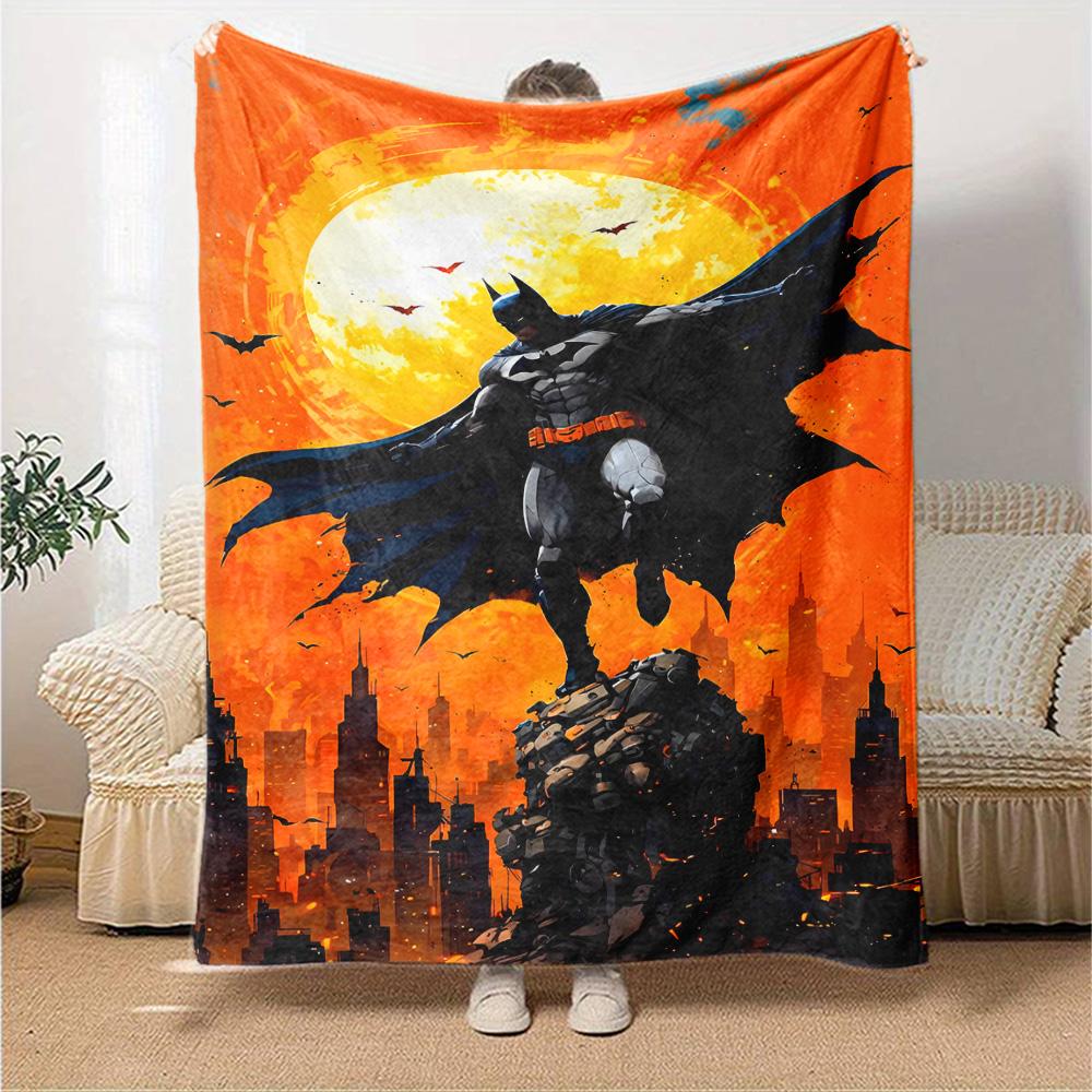 Yellow Batman Blanket Warmthful Decor Perfect for Bed Chair Office Chair for All Seasons Warmthful Decor Unique Gift for Family and Friends Camping