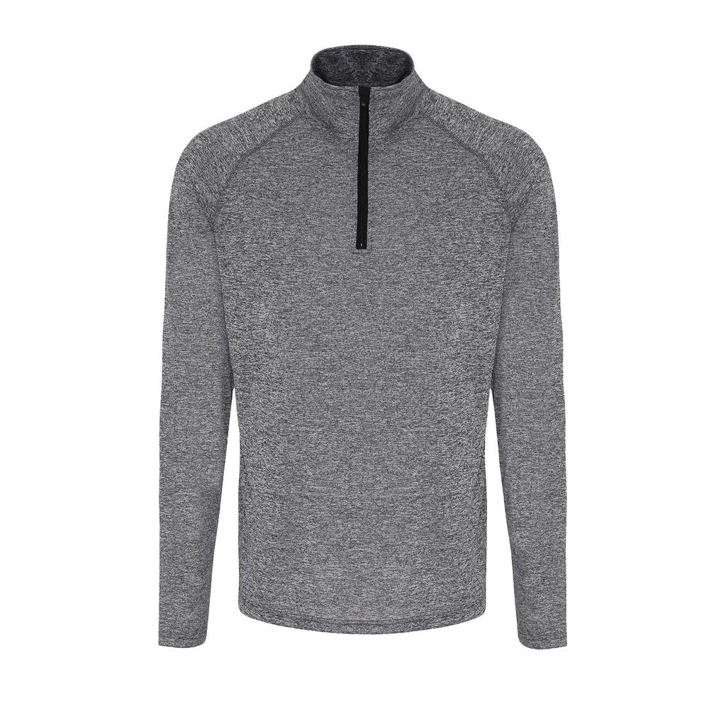 TriDri Men's Performance Quarter Zip Long-Sleeved Sweatshirt