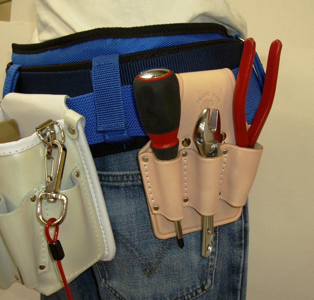 KOZUCHI Tanned Leather Pliers Holder, 7-inch, 3-Piece Set, SP-D3