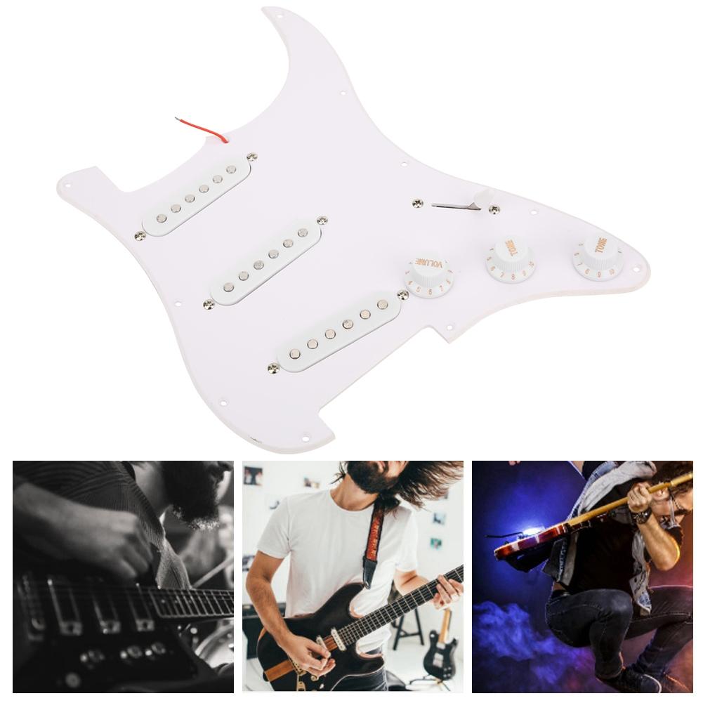 Electric Guitar Load Pickguard White Pre Wired Single Layer PVC Pick Guard Accessories