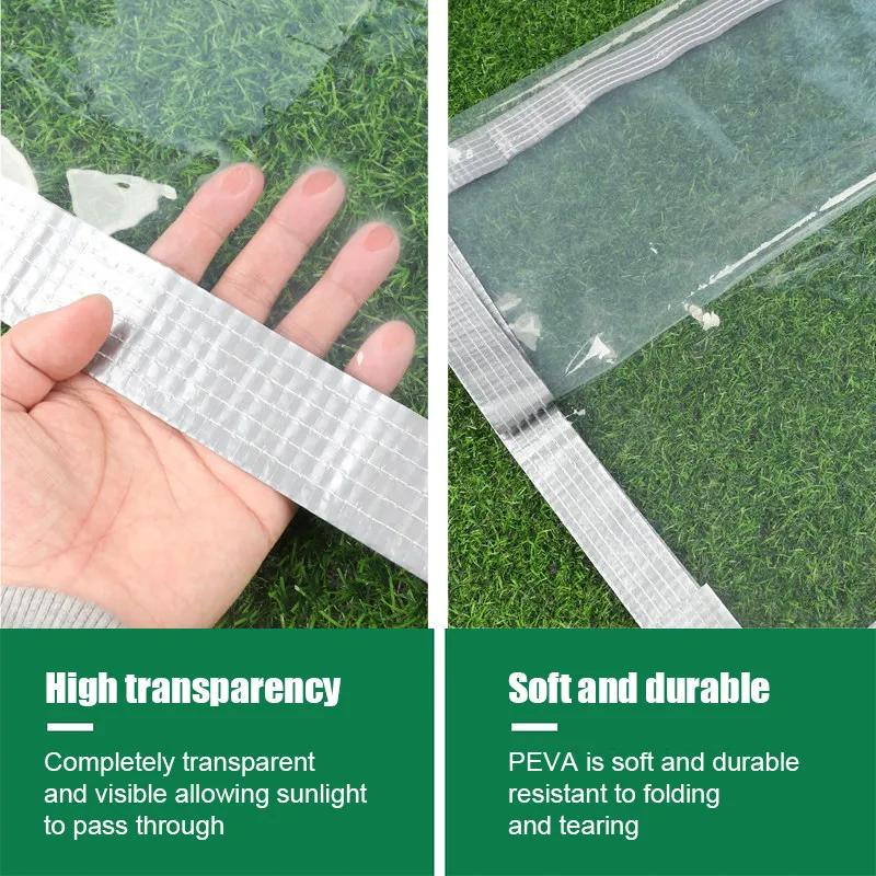 Transparent Rainproof Cloth Greenhouse Film Tarpaulin Car Truck Raincover Clear Waterproof Fence Screen Tent Ground Sheet