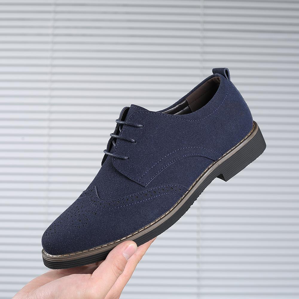 Classic Men's Flats Luxury Brand Leather Oxford Sneaker Lace-up Business Office Casual Footwear Autumn Winter Men Walking Shoes