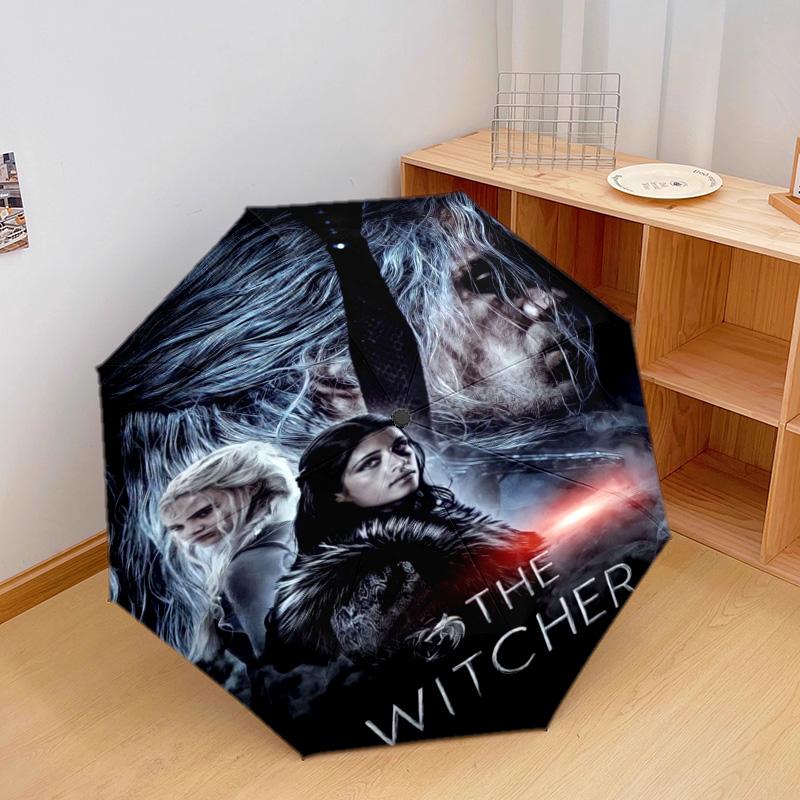Witcher Trilogy Automatic Umbrella - Suitable Travel Outdoor Portable Umbrella Birthday Gift Daily Essentials