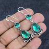 Natural Indicolite Tourmaline Gemstone 925 Sterling Silver Earring 2.09" E1a56
