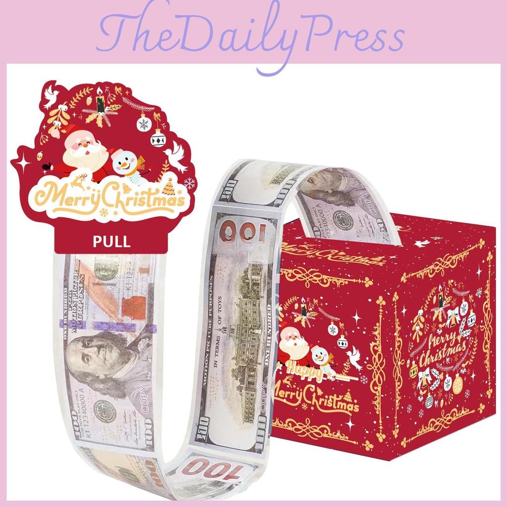 Red Themed Christmas Stripe Box Gift Wrap Holiday Event Decoration Supplies