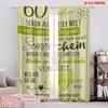 2pcs,2D Plane Printing Curtain Fabric 60th Birthday Wishes Versatile Durable Polyester (without Rod) Gifts Use for Bedroom,