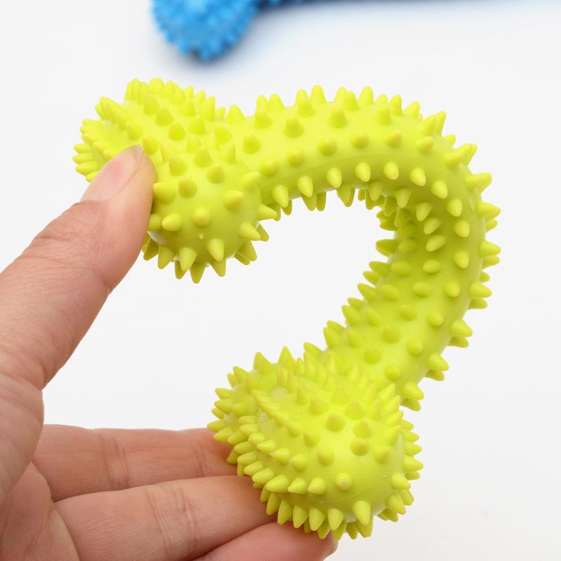2026 Hots Tpr Rubber Dog Cat Bone Shape Toys Molar Cleaning Teeth Durable Dog Chew Toy