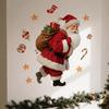 Santa Candy Gifts Gingerbread Self-adhesive Window Stickers Christmas Showcase Home Decoration Stickers.