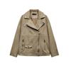 Spring New Women's Clothing French Vintage Style Suede Texture Effect Motorcycle Jacket Outwear 3046067