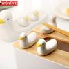 1-3PCS Duck Shape Ceramic Chopsticks Holder Spoon Rest Holders Fork Spatula Rack Shelf  Storage Organizer Kitchen Accessories