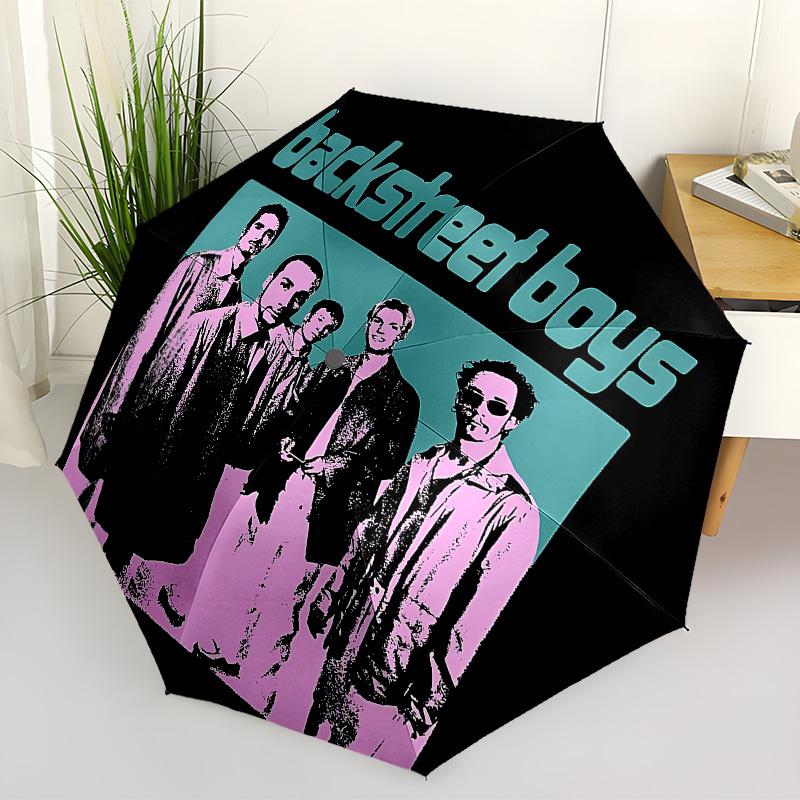 1pc Backstreet Boys Automatic Folding Umbrella, Portable Collapsible Design, Casual Outdoor Accessory L1127077