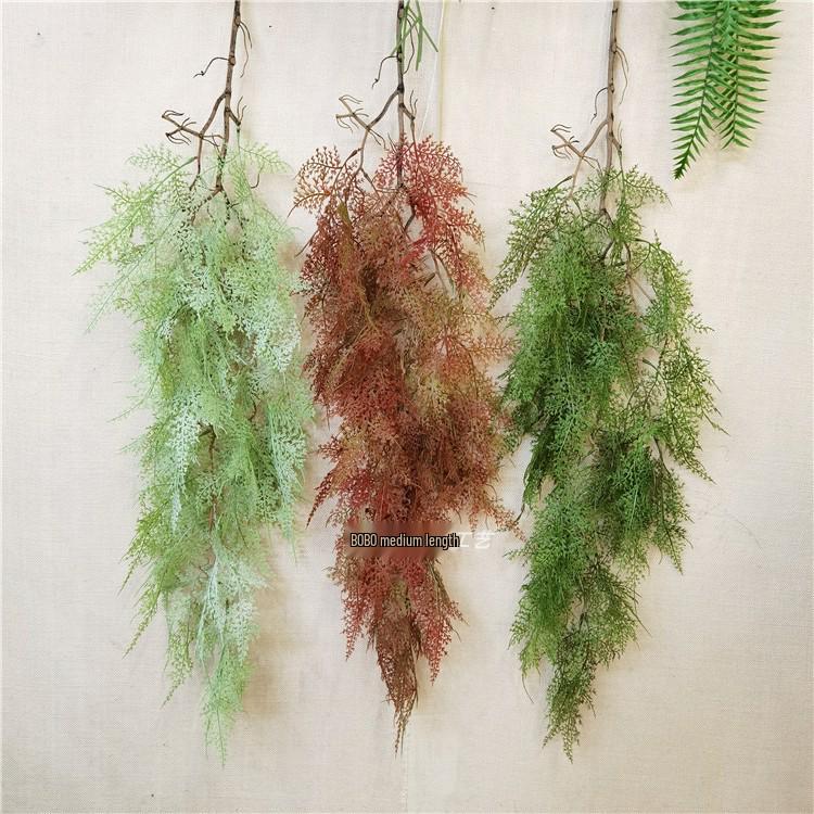Artificial Spider Plant & Fern Hanging Decor - Trailing Green Vines for Wall & Ceiling