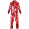 Barn Unisex Performance Jumpsuit Metallic Glansig, Långärmad Halsringad Helkroppsdräkt För Halloween & Dansrollspel
