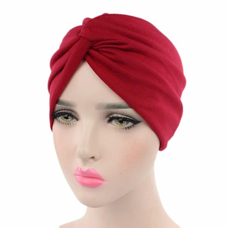 Fashion Women Cross Twist Turban Caps