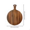 Planche à Pizza avec Poignée Ronde en Bois Naturel pour Cuisiniers Amateurs, Hôtes
