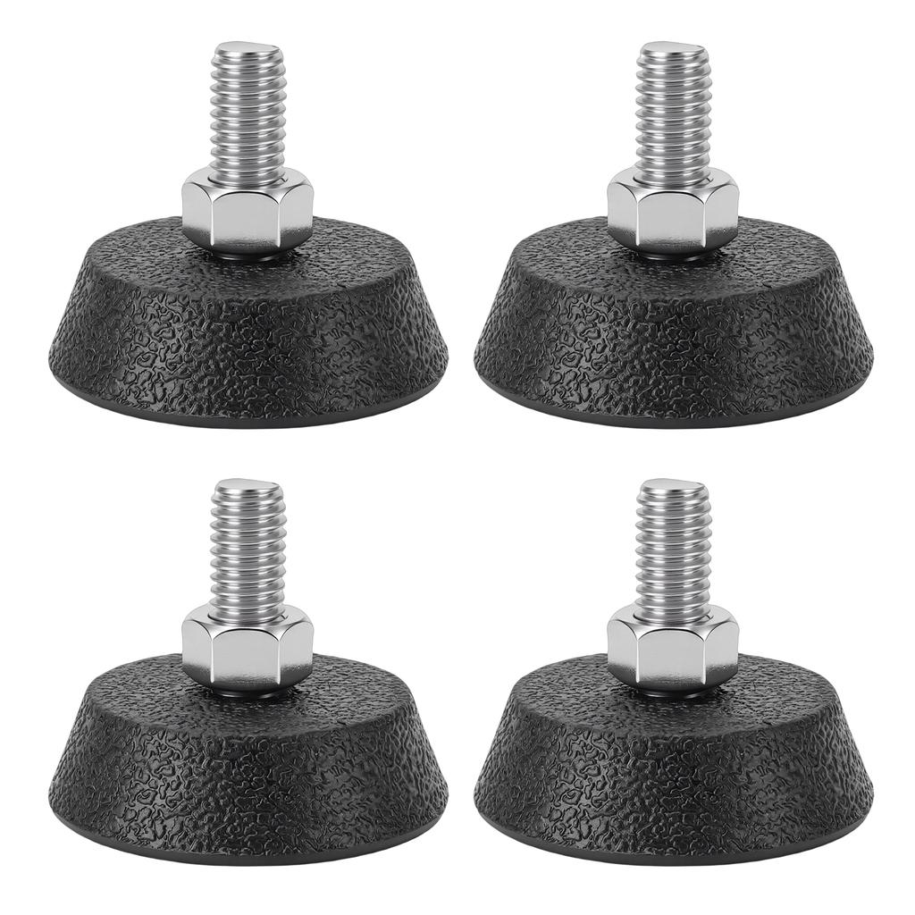 4PCS Furniture Levelers Screw in Leveling Feet with Non Slip Rubber Pad for Dining Table Chair Sofa Fitness Equipment