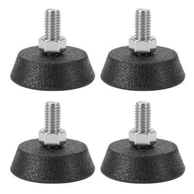 4PCS Furniture Levelers Screw In Leveling Feet with Non Slip Rubber Pad for Dining Table Chair Sofa Fitness Equipment