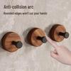 Walnut Adhesive Wall Hook - No-Drill, Strong Load-Bearing Hook for Bathroom & Clothing