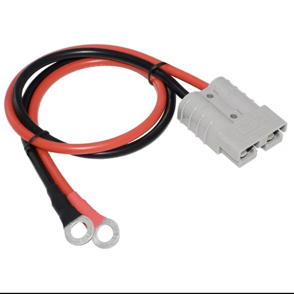 50A Double Pole 600V High Current Plug with 10 AWG Silicone Cable Electric Forklift Plug Quick Charging Connector