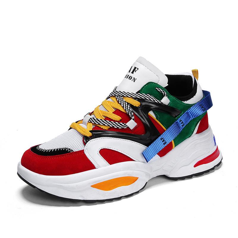 Fashion Spring and Autumn New Couple Sports and Leisure Shoes Breathable, Comfortable, Increased Height Multi Color Men's Shoes