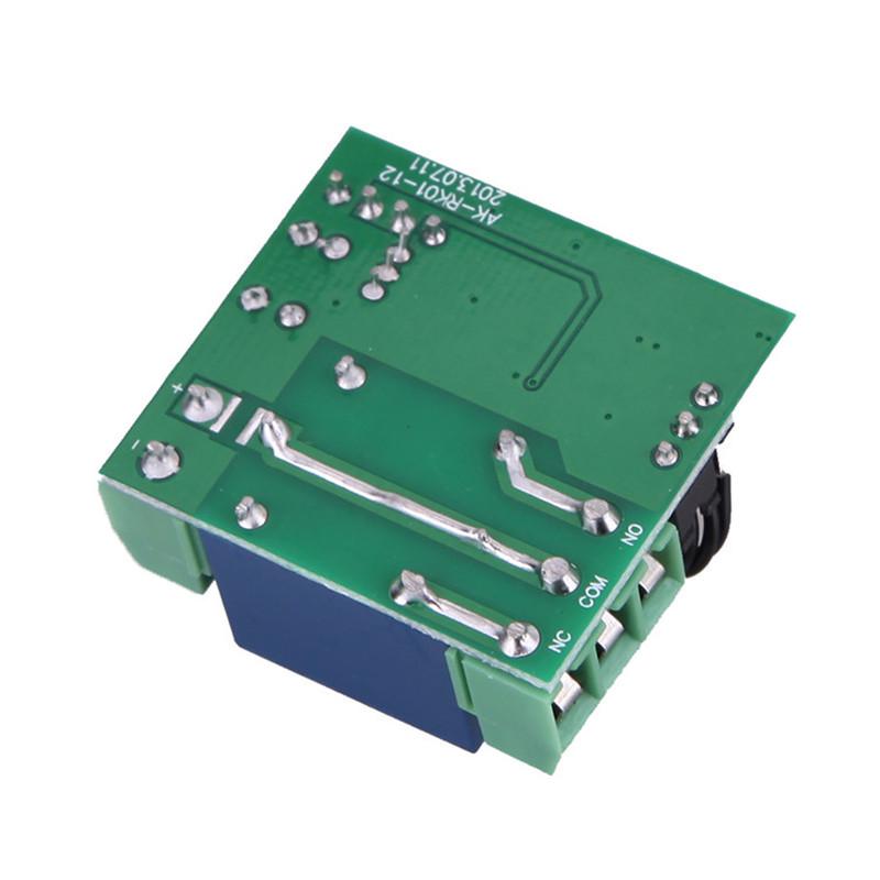 12V Single Channel Remote Control Switch with 2-Button Remote: A On, B Off.