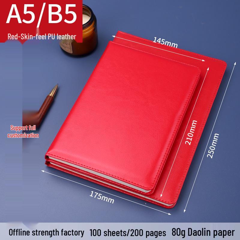 Custom Logo A5 Business Meeting Notebook - Personalized High-Value Gift