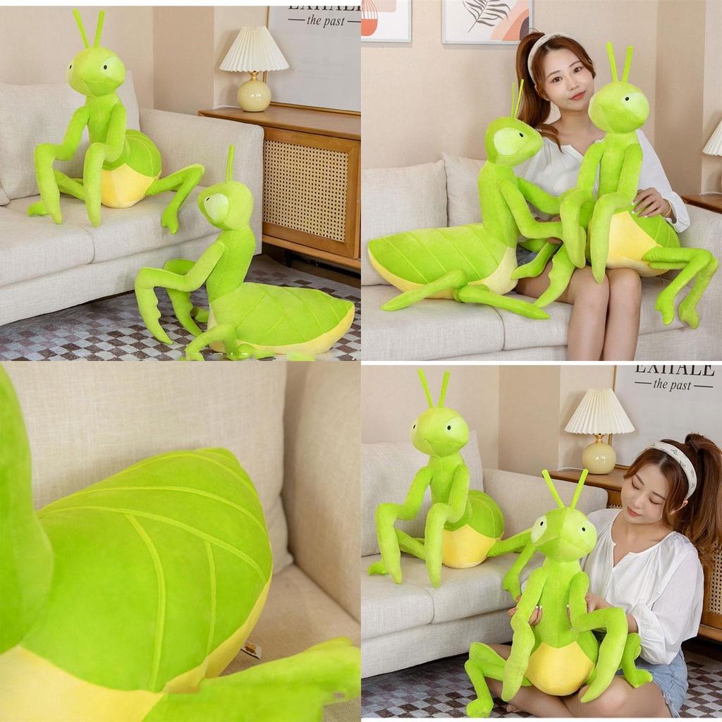 Large Plush Praying Mantis Stuffed Toy Super Soft Short Plush Cute And Creative Doll For Wholesale