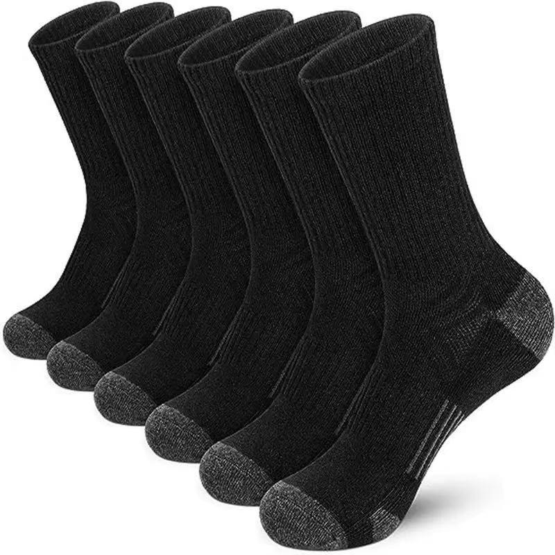 Premium Plus Size Men's Mid-Calf Sports Socks - Breathable, Sweat-Absorbent, Solid Color Basketball Socks