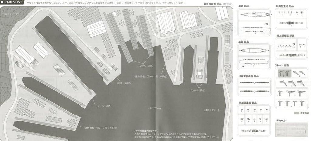 Collectible Naval Port Series 2 Sasebo Naval Port Plastic Model Kit 1/3000 No.