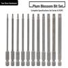 Hex Shank Torx Screwdriver Bit Set for Drills & Tools - Magnetic, High Hardness, Star-Shaped Bits