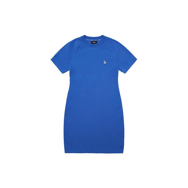 New MLB Short Sleeved Dresses Women's Blue 3FOP01023-07BLS