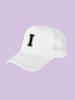 1Pc children's 26 letter printed baseball cap, fashionable sunshade duckbill cap for spring summer, breathable mesh trucker cap