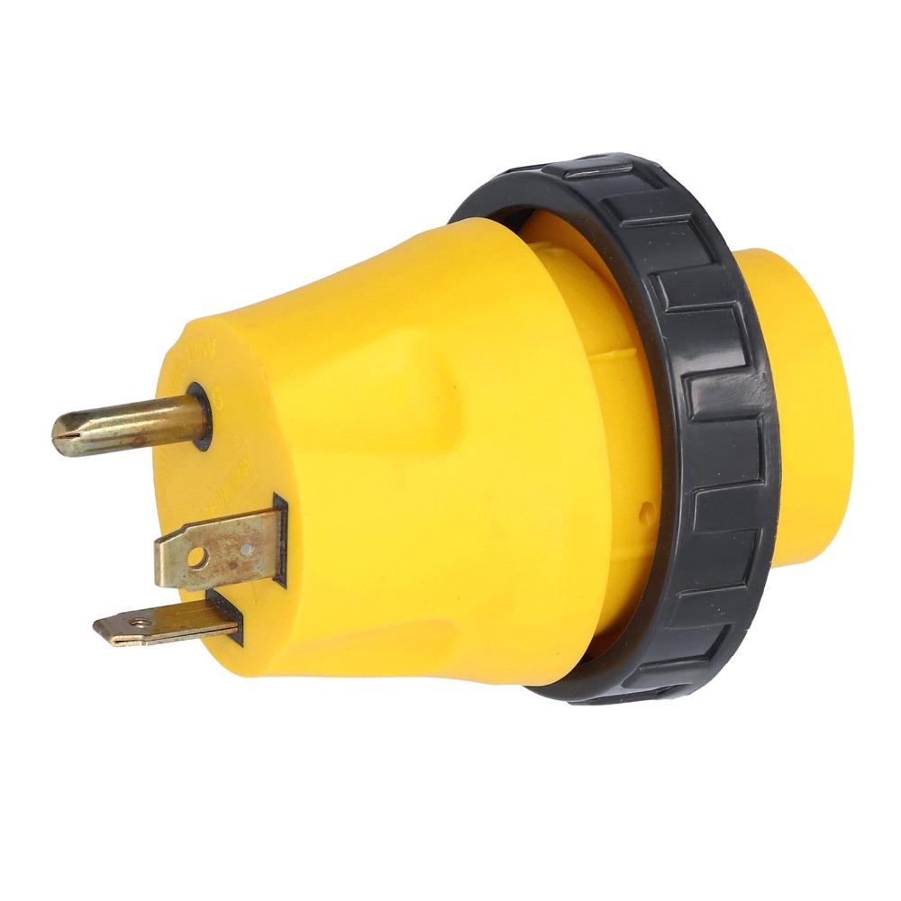 Weatherproof RV Plug Adapter Heavy Duty 30A RV Plug TT-30P To L5-30R  RV Power Connection