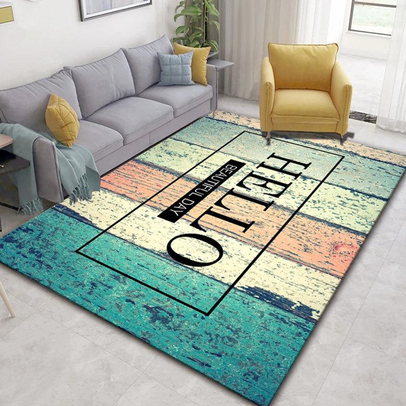 Nordic Modern Living Room Rugs Minimalist Sofa Coffee Table Mat Light Luxury Bedroom Carpet European Large Area Home Decoration