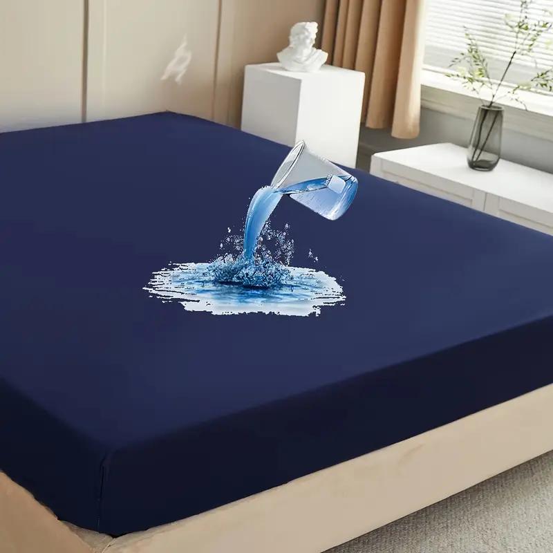 2025 Waterproof Mattress Protector,A Solid Color Bedspread,Fitted Mattress Cover,Dustproof Breathable Washable Incontinence Bed Sheet