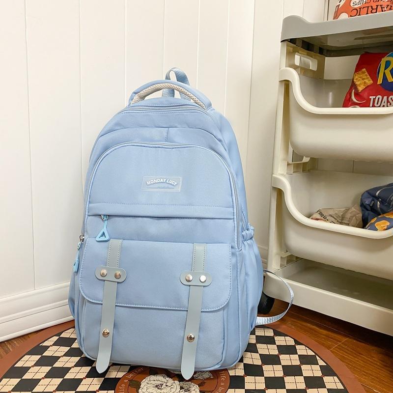 2025 New Backpack Girls College Student School Bag Men's Junior High School High School Student Primary School Student Large Capacity Travel Backpack